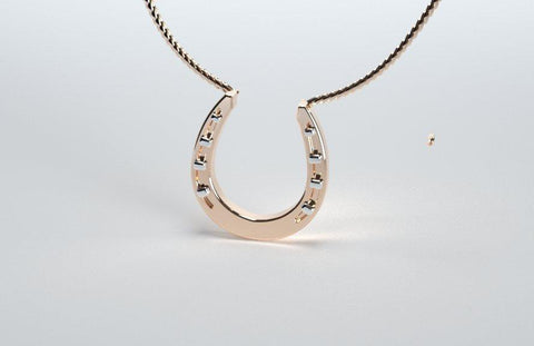 Sakcon Jewelers Horseshoe_3 Pendant, Equestrian Pendant