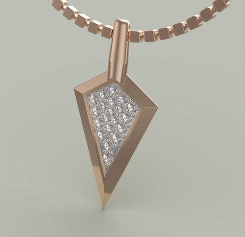 Sakcon Jewelers Pendant 14K Rose Gold Diamond Broadhead Pendant