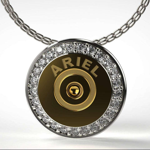 Sakcon Jewelers Pendant 14K Yellow Gold Bullet Diamond Pendant shell casing pendant