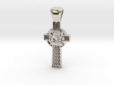 Sakcon Jewelers Pendant Palladium Firefighter's Cross Large