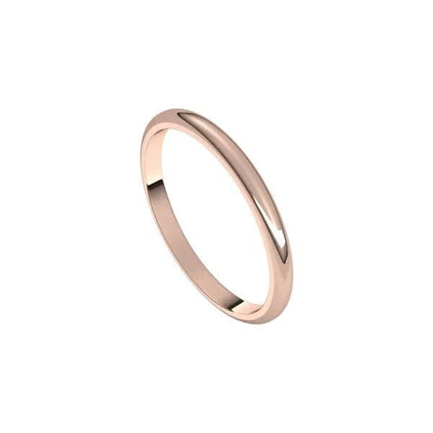Sakcon Jewelers Ring 14K Rose Wedding Band 2.0mm Half Round