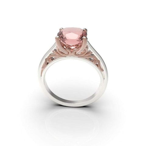Sakcon Jewelers Ring Avery Morganite Rose and white Gold Engagement Ring