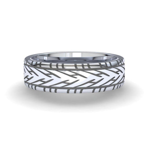 Sakcon Jewelers Ring Nascar Rain Tire Ring-8mm