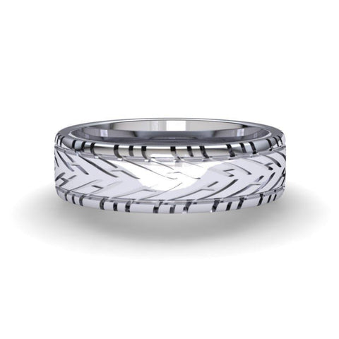 Sakcon Jewelers Ring Nascar Rain Tire Ring-8mm