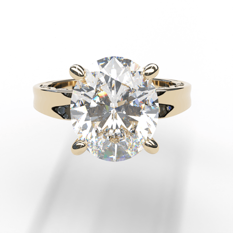 Sakcon Jewelers Ring Scarlett Vintage Moissanite Solitaire Open Scroll Engagement Ring