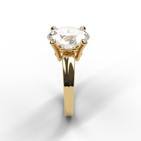 Sakcon Jewelers Ring Scarlett Vintage Moissanite Solitaire Open Scroll Engagement Ring