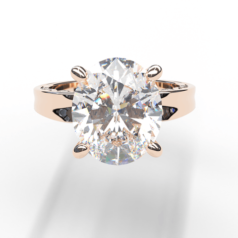 Sakcon Jewelers Ring Scarlett Vintage Moissanite Solitaire Open Scroll Engagement Ring