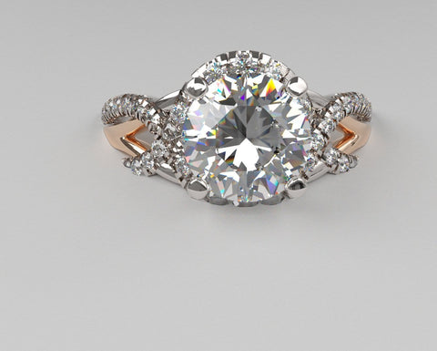 Sakcon Jewelers Ring Seria Diamond/Moissanite Engagement Ring