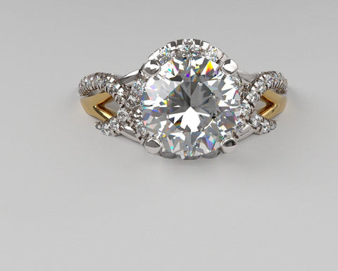 Sakcon Jewelers Ring Seria Diamond/Moissanite Engagement Ring