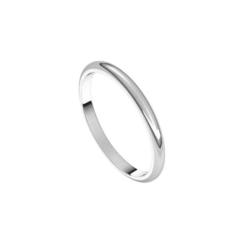 Sakcon Jewelers Ring Silver Wedding Band 2.0mm Half Round