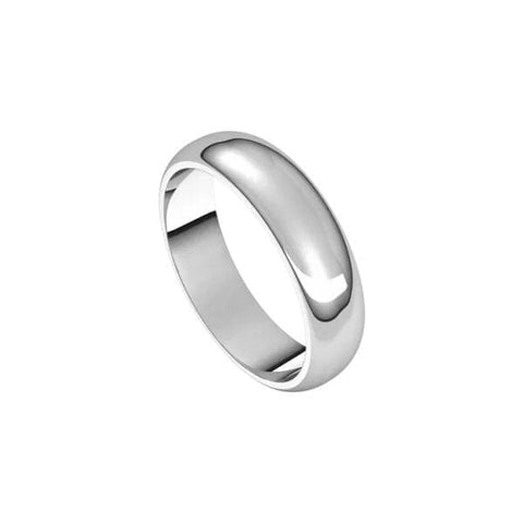 Sakcon Jewelers Ring Silver Wedding Band 5.0mm Half Round