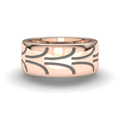 Sakcon Jewelers Ring Tu-Tone Fantasy Street Tire Tread Ring-10