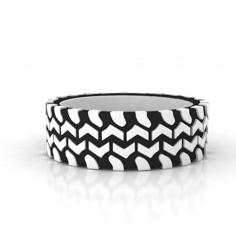 Sakcon Jewelers Ring Tu-Tone Swamp Rat Mud Tire Ring